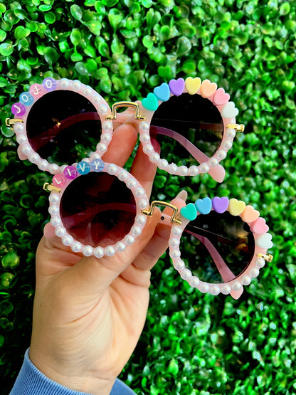 Kids Personalized Pink Sunglasses