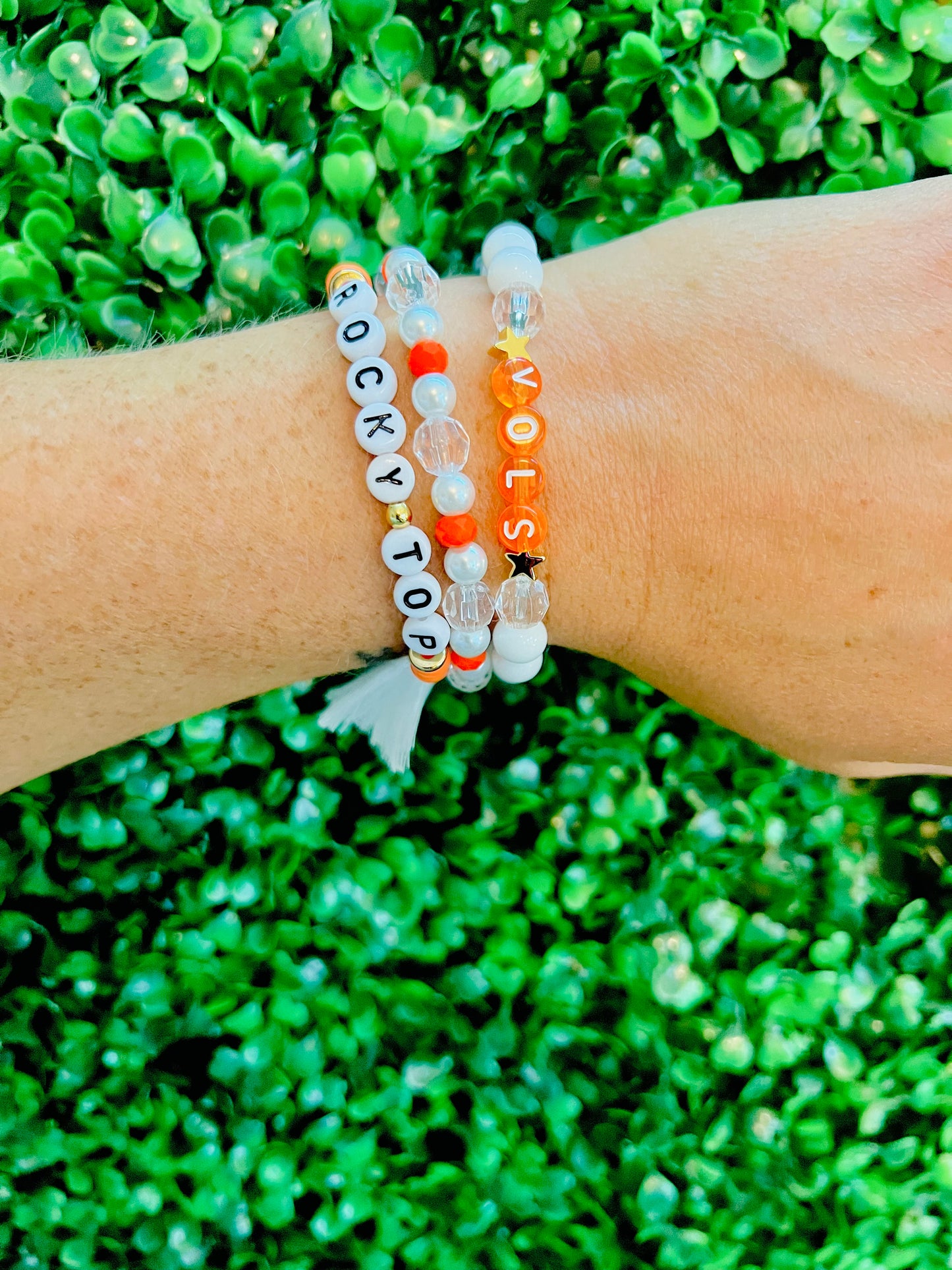 Go Vols | University of Tennessee Bracelet Set of 3 | Vols Bracelet Stack