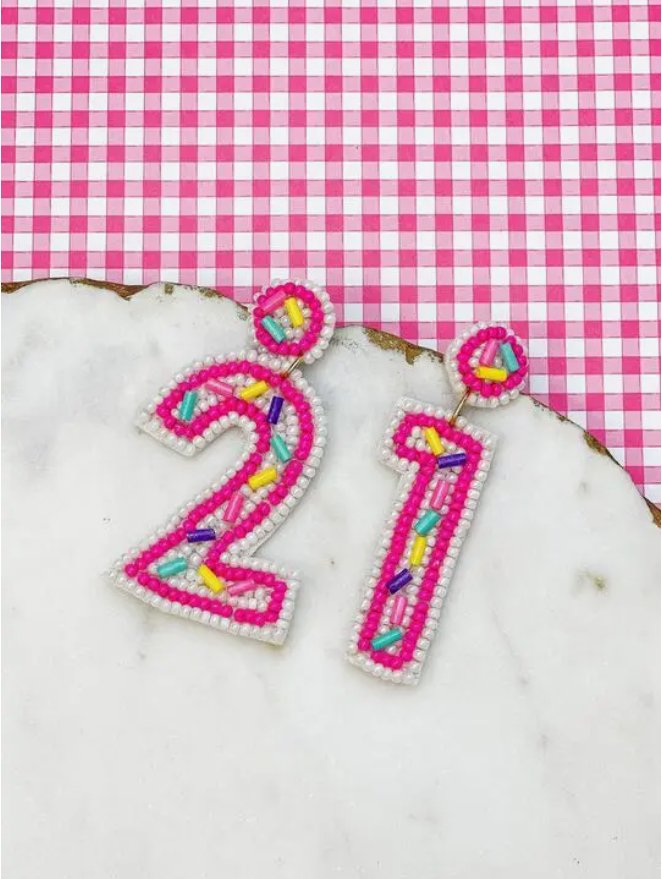 21st Birthday Earrings - The Velvet Strand