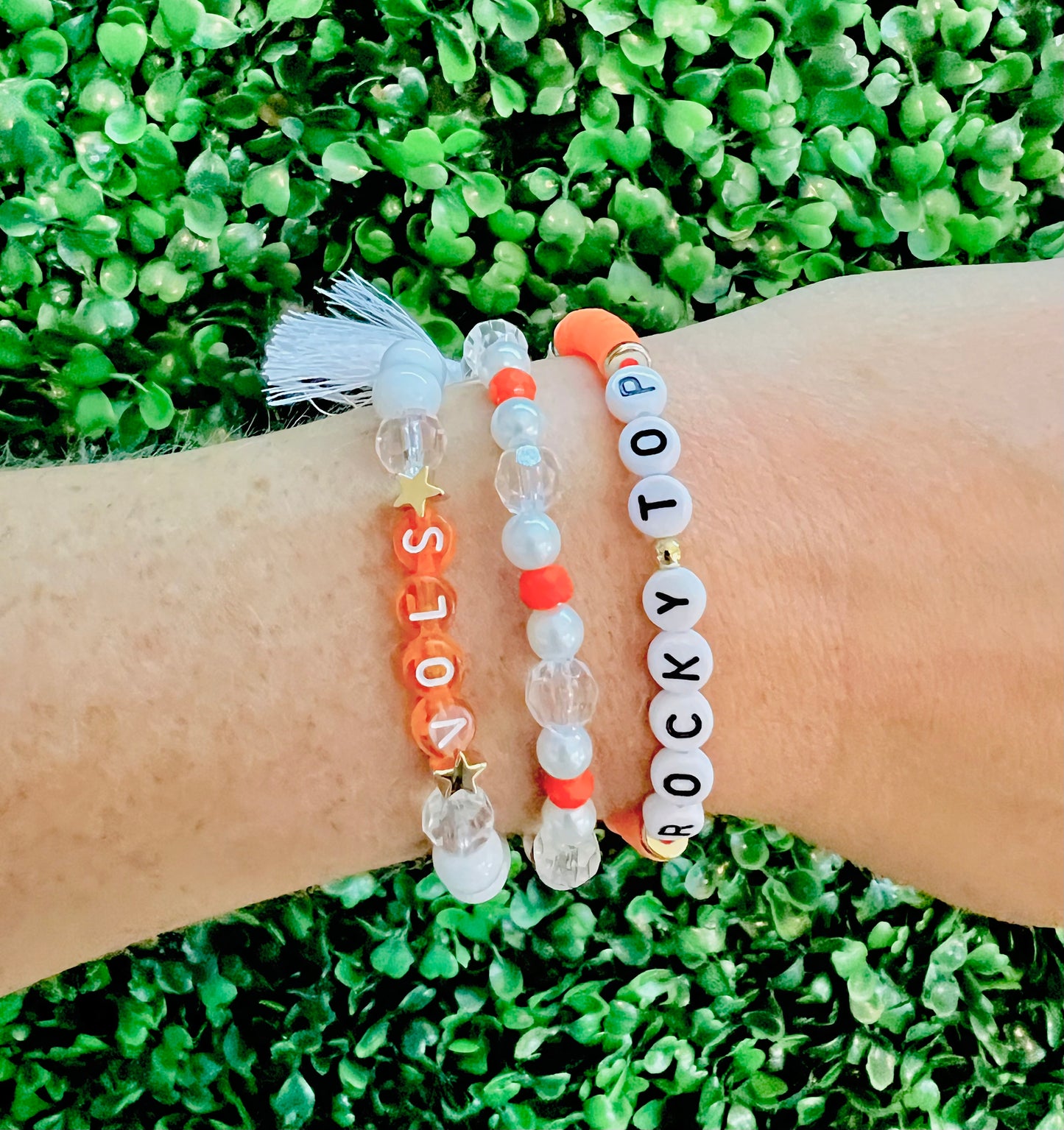 Go Vols | University of Tennessee Bracelet Set of 3 | Vols Bracelet Stack