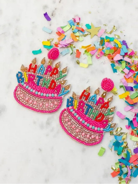 Birthday Cake Earrings - The Velvet Strand