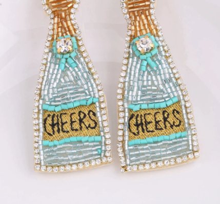 Cheers Bottle Earrings - The Velvet Strand