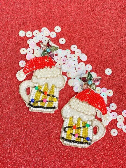 Christmas Beer Earrings - The Velvet Strand