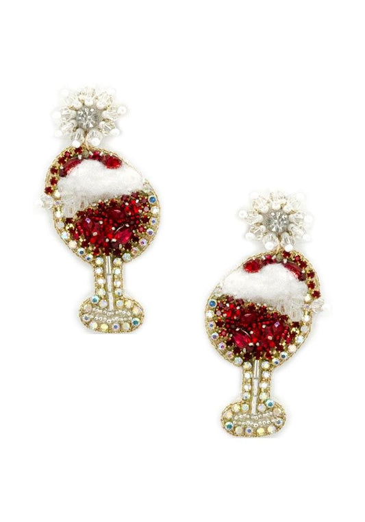 Christmas Drink Earrings - The Velvet Strand