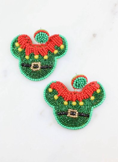 Christmas Mickey Mouse Earrings - The Velvet Strand