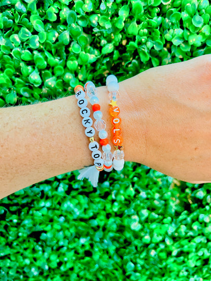 Go Vols | University of Tennessee Bracelet Set of 3 | Vols Bracelet Stack