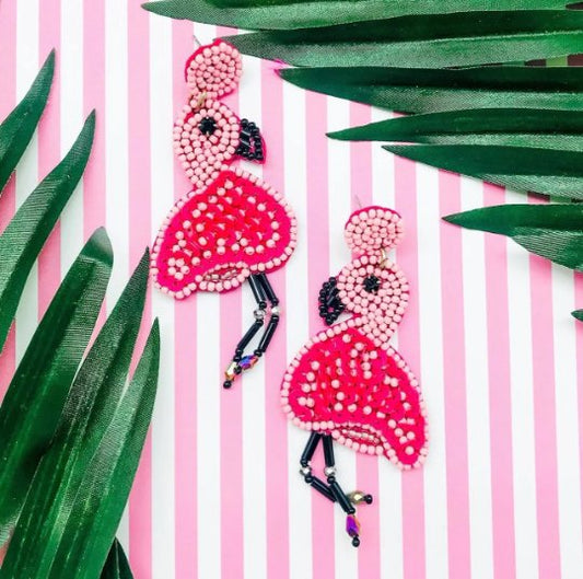 Flamingo Earrings - The Velvet Strand