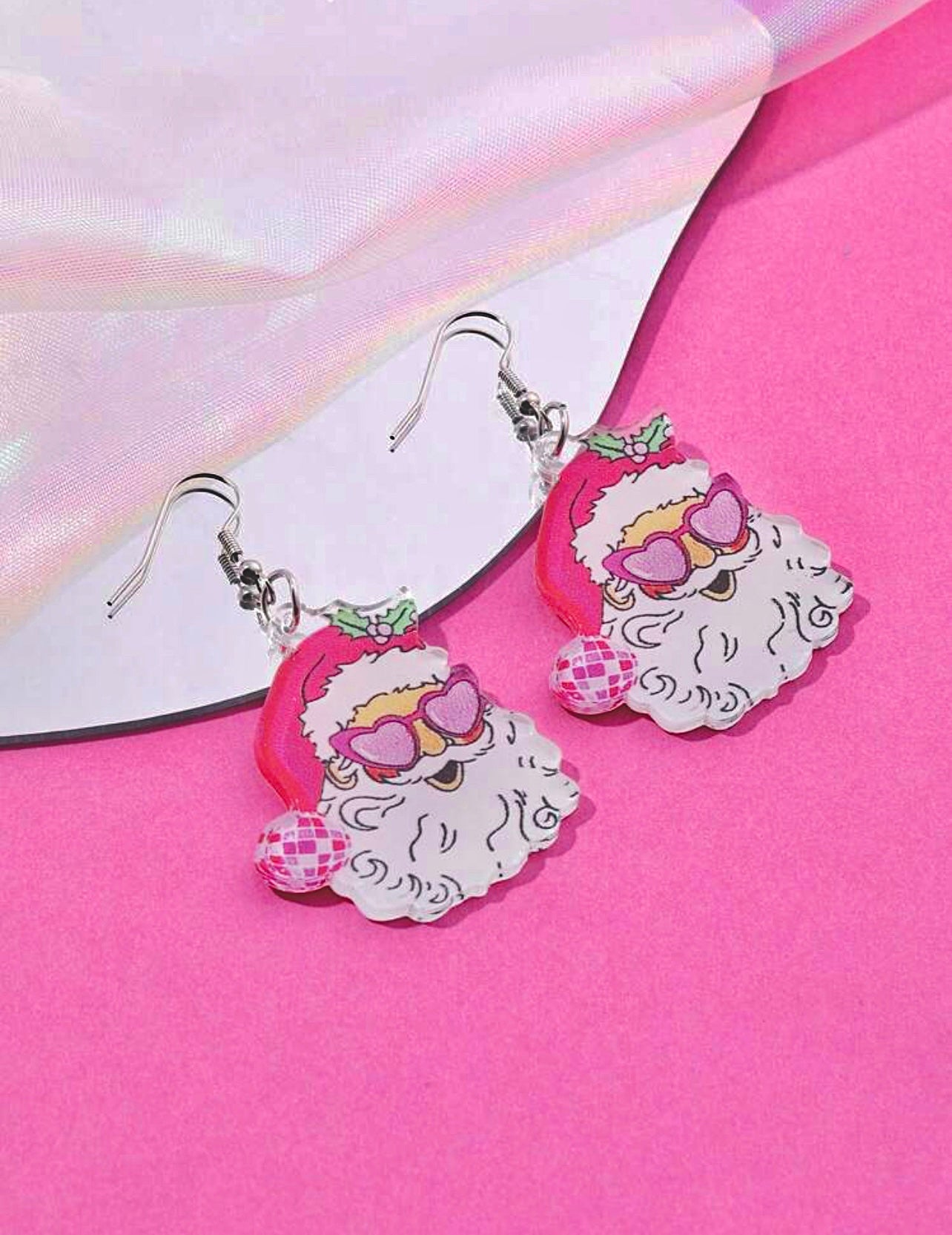 Disco Santa Earrings