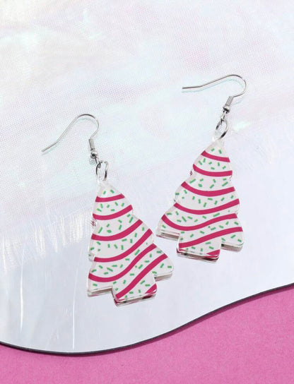 Little Debbie Christmas Tree Earrings