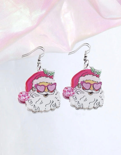 Disco Santa Earrings