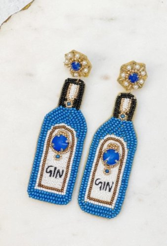 Gin Earrings | Party Earrings - The Velvet Strand