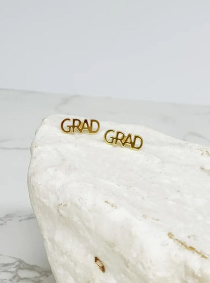 Graduation Stud Trio Earrings | Graduation Gifts - The Velvet Strand