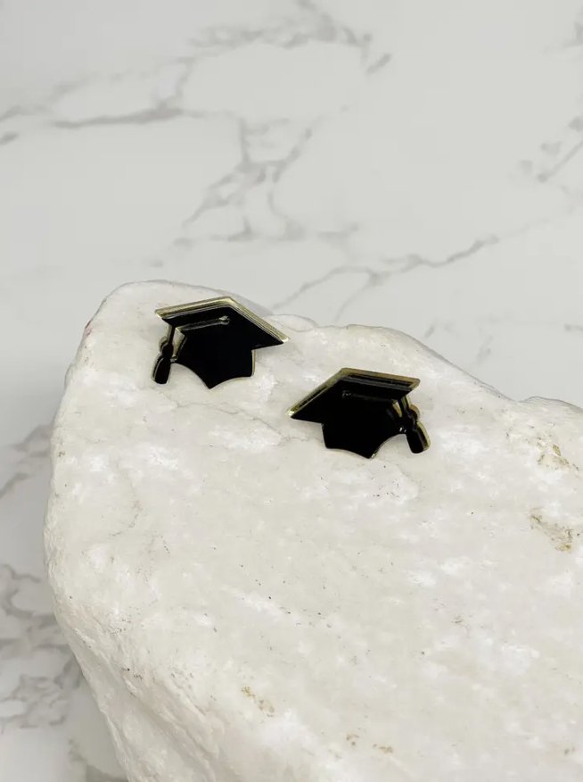 Graduation Stud Trio Earrings | Graduation Gifts - The Velvet Strand