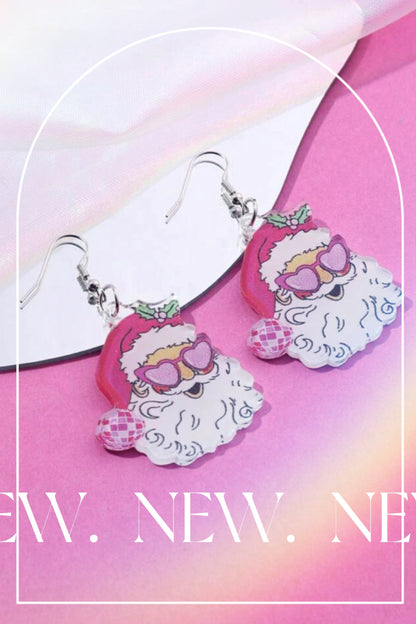 Disco Santa Earrings