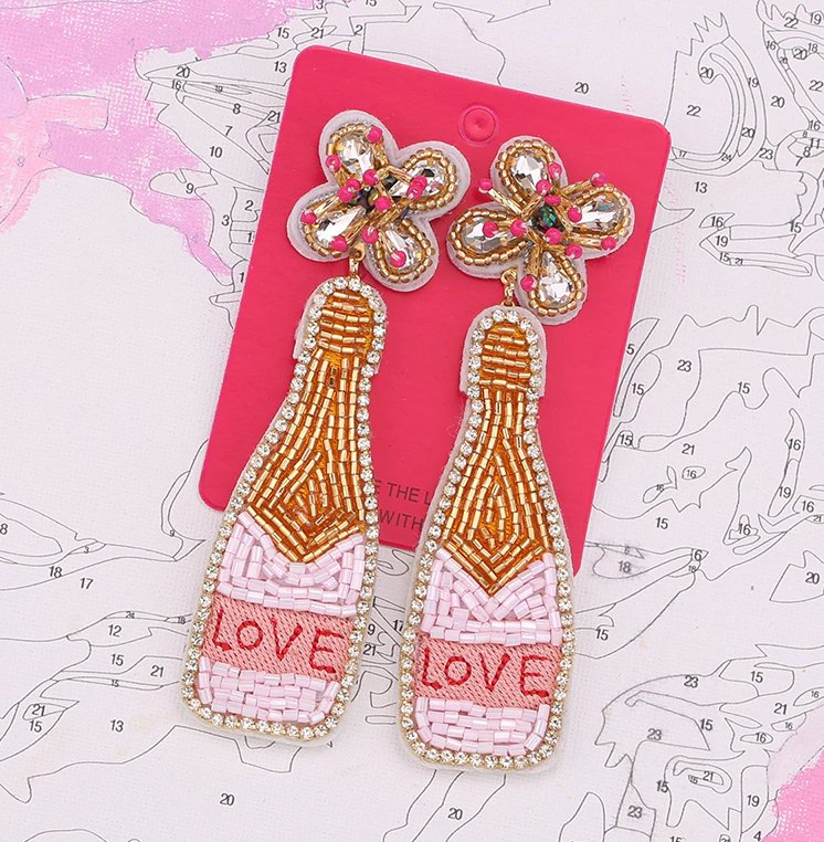 Champagne Love Earrings - The Velvet Strand