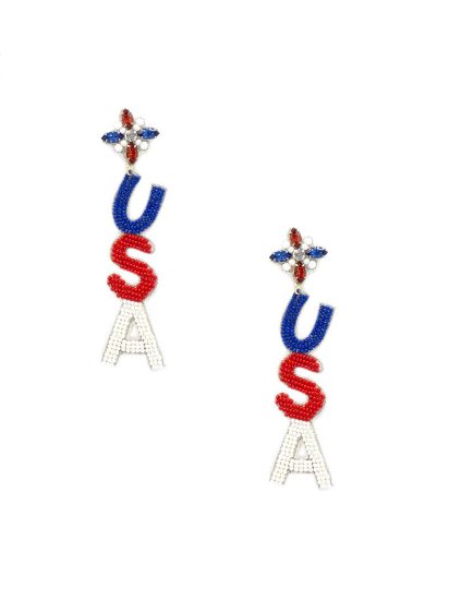 4th of July USA Earrings - The Velvet Strand