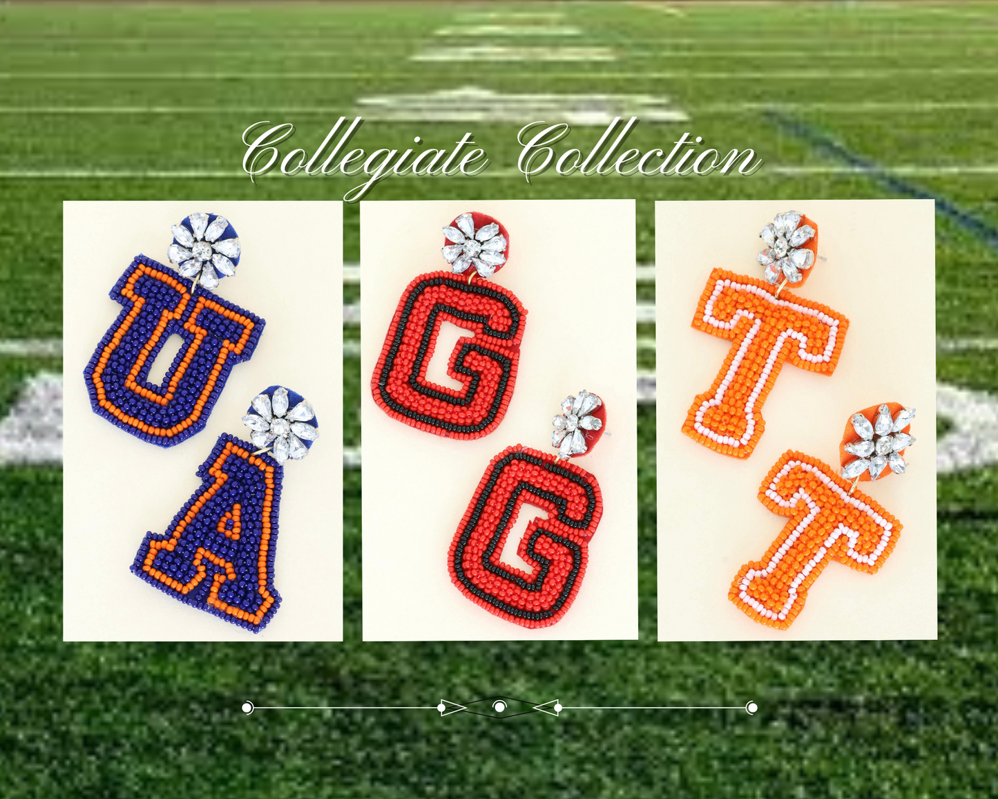 Auburn Earrings, Georgia Bulldog Earrings, Tennessee Vols Earrings, Football Earrings, Sports Accessories, Sports Earrings - The Velvet Strand