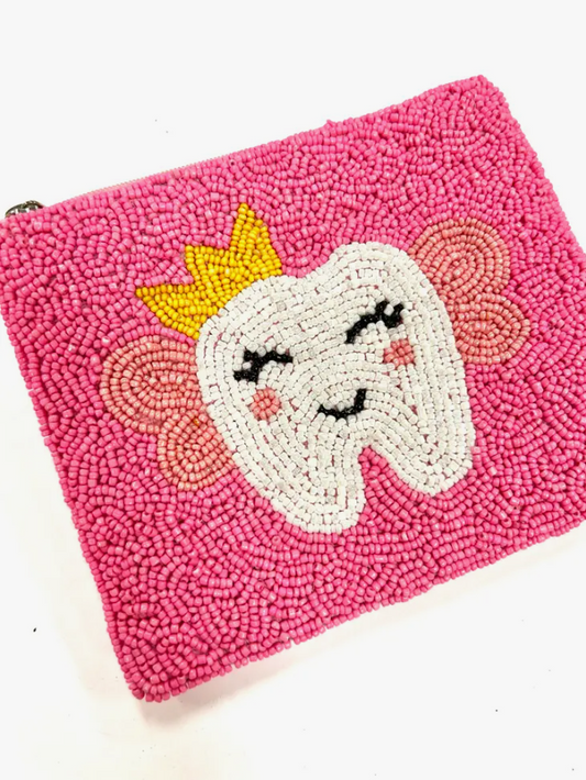 Tooth Fairy Beaded Coin Purse | Tooth Fairy Money Holder - The Velvet Strand