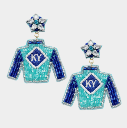 Derby Earrings - Blue - The Velvet Strand