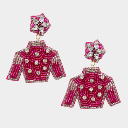 Derby Earrings - Pink - The Velvet Strand