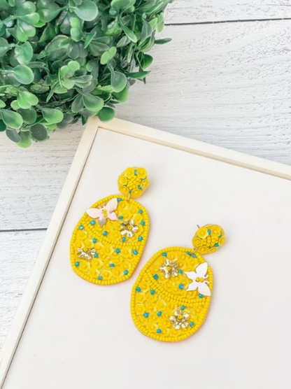 Easter Earrings - Yellow - The Velvet Strand