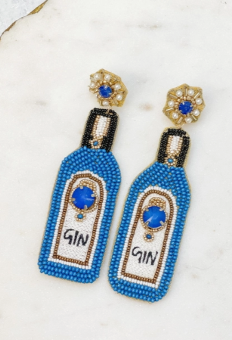 Gin Earrings | Party Earrings - The Velvet Strand