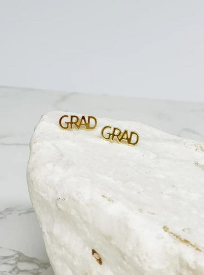 Acrylic Graduation Stud Trio Earrings | Graduation Gifts - The Velvet Strand