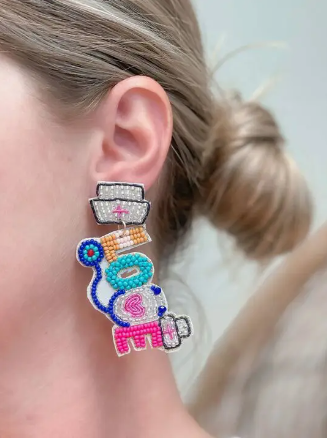 Love Healthcare Worker Earrings - The Velvet Strand