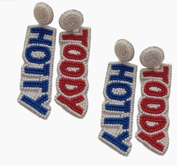 Hotty Toddy - Ole Miss Earrings - The Velvet Strand