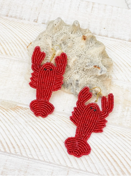 Lobster Earrings - The Velvet Strand