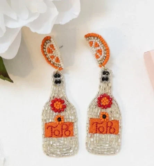 Orange Topo Chico Earrings - The Velvet Strand