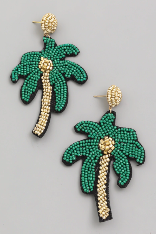 Palm Tree Earrings - The Velvet Strand