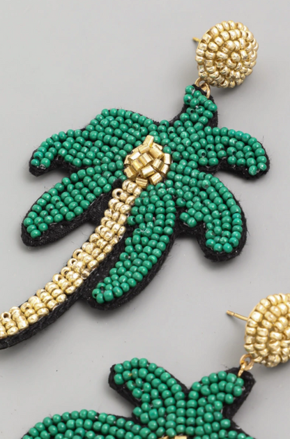 Palm Tree Earrings - The Velvet Strand