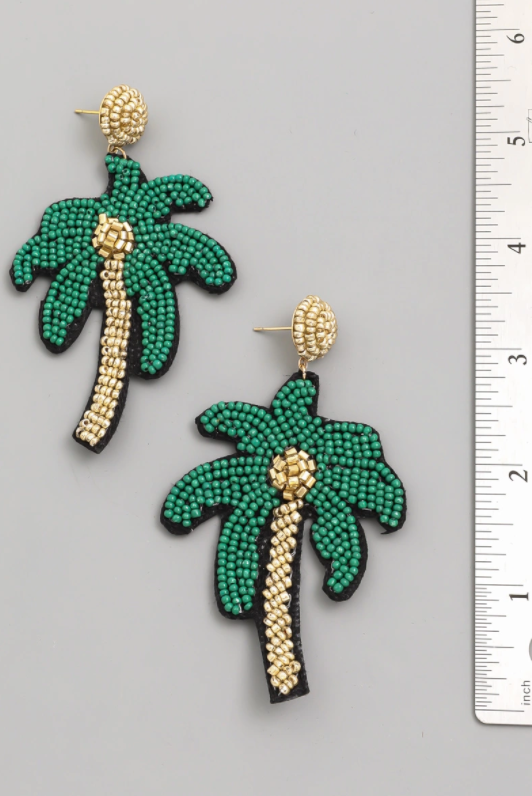 Palm Tree Earrings - The Velvet Strand