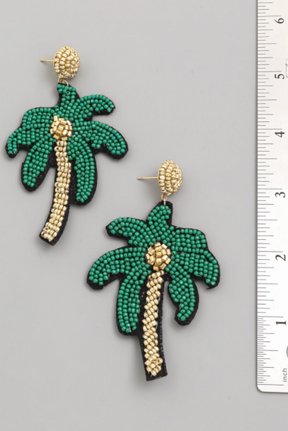 Palm Tree Earrings - The Velvet Strand