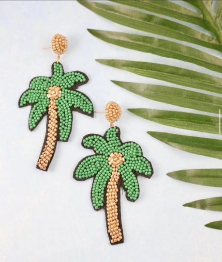 Palm Tree Earrings - The Velvet Strand