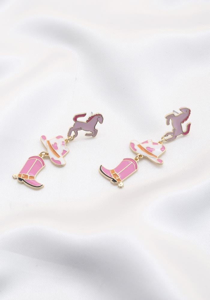 Cowboy Boot Horse Earrings - The Velvet Strand