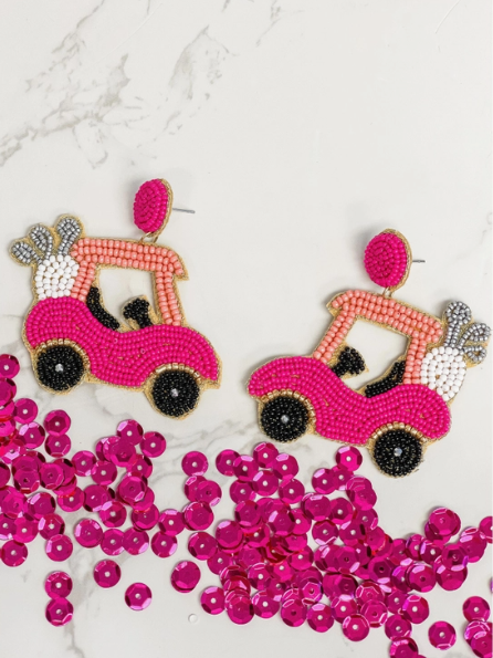 Golf Cart Earrings - The Velvet Strand