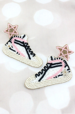 Sneaker Earrings - Pink - The Velvet Strand