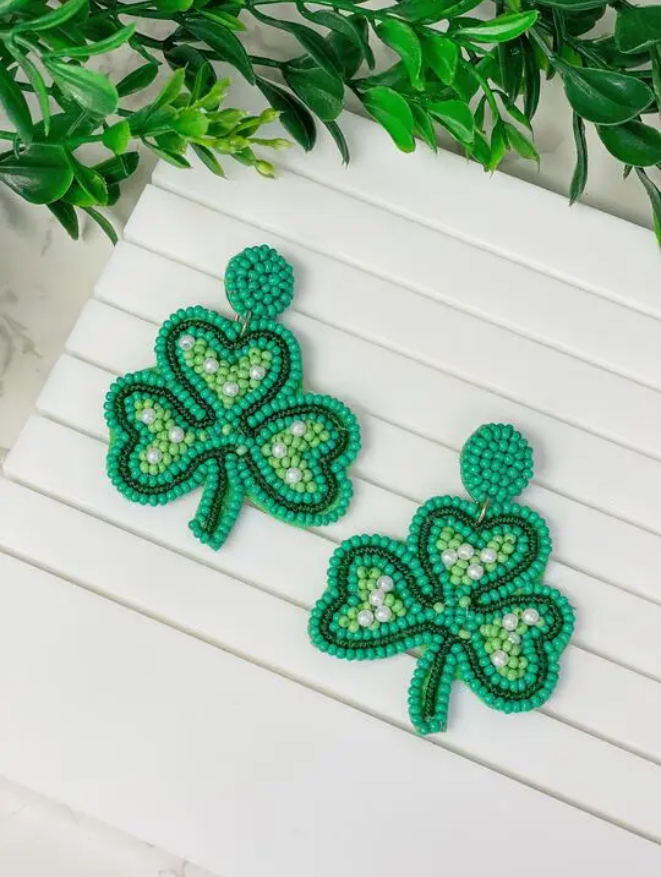 St. Patrick’s Day Earrings | Shamrock Earrings - The Velvet Strand