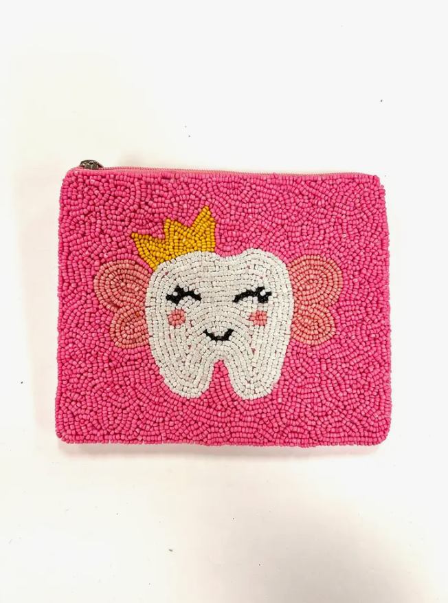 Tooth Fairy Beaded Coin Purse | Tooth Fairy Money Holder - The Velvet Strand