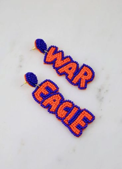 War Eagle Auburn Earrings - The Velvet Strand