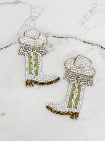 Cowboy Boot Fringe Earrings - The Velvet Strand