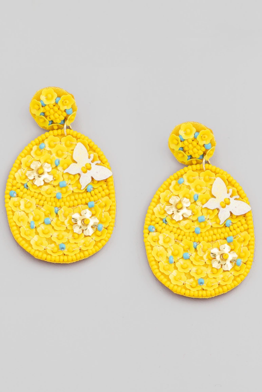 Easter Earrings - Yellow - The Velvet Strand