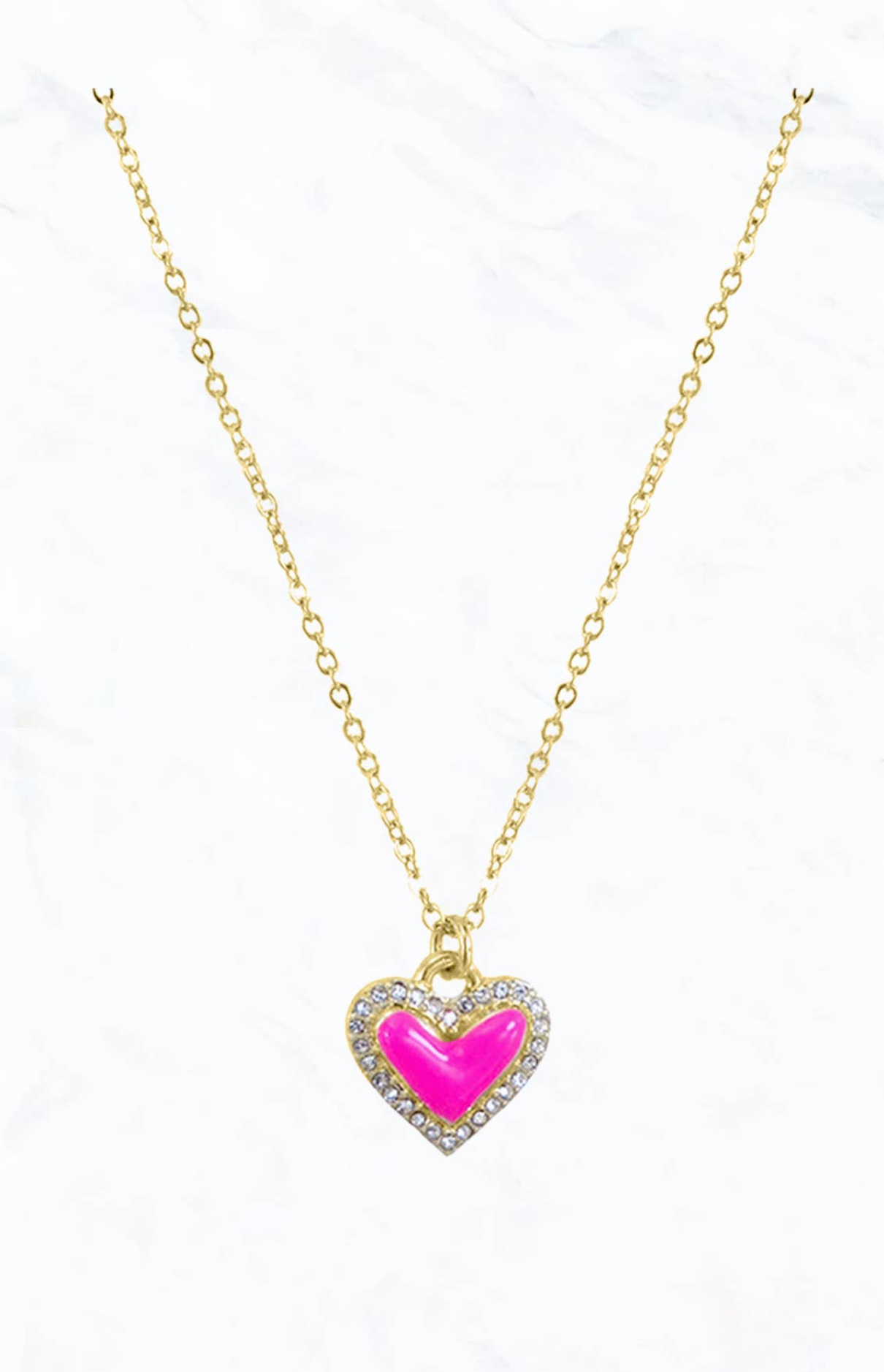 Valentine’s Day Rhinestone Heart Necklace - The Velvet Strand