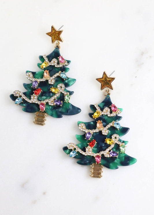 Christmas Tree Earrings - The Velvet Strand