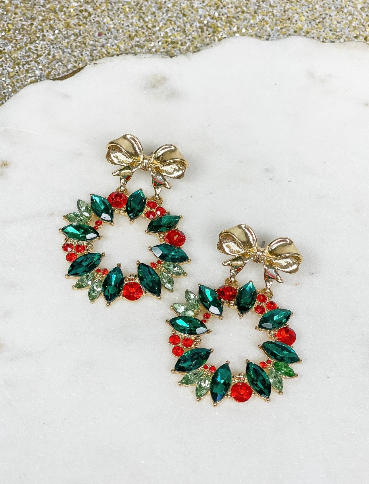 Christmas Wreath Earrings - The Velvet Strand