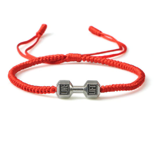 Red Adjustable Fitness Gym Weightlifting Bracelet - The Velvet Strand